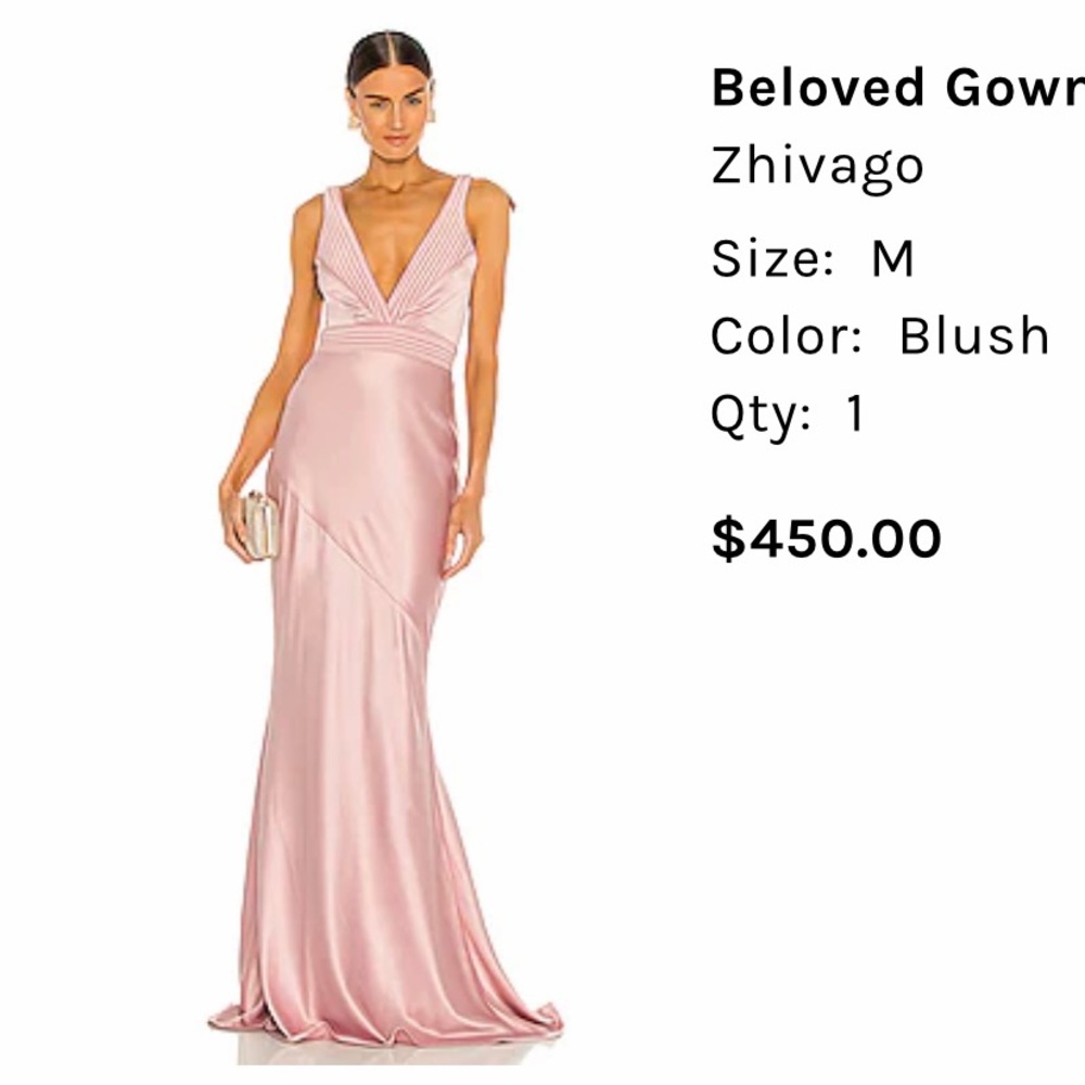 Blush gown in size medium. Purchased at Revolve.